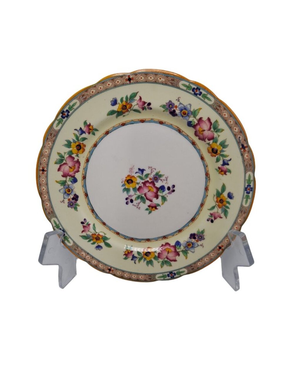 Paragon Marlborough Bone China Salad Plate 8" Floral Scalloped Edge Vintage